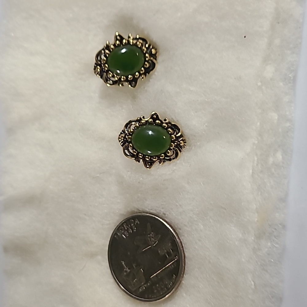 Vintage jade earrings